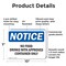 Signmission No Food Drinks With Approved Container Only, 10 in W x Rectangle, Plastic OS-2PACK-NS-P-710-L-14563 - alternate 5